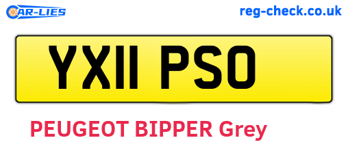 YX11PSO are the vehicle registration plates.