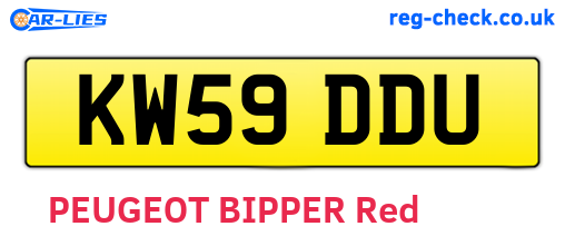 KW59DDU are the vehicle registration plates.