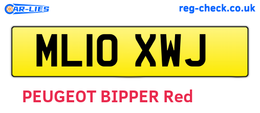 ML10XWJ are the vehicle registration plates.