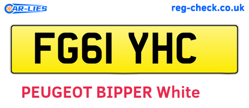 FG61YHC are the vehicle registration plates.