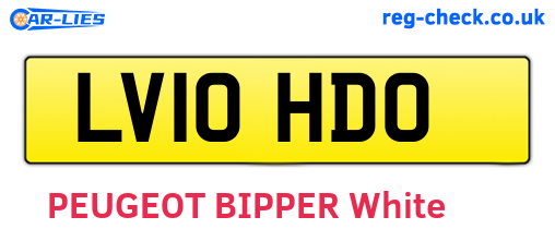 LV10HDO are the vehicle registration plates.