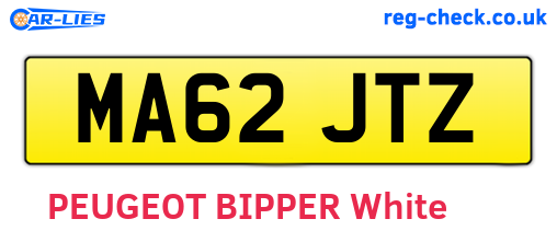 MA62JTZ are the vehicle registration plates.