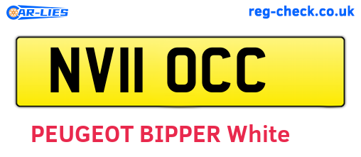 NV11OCC are the vehicle registration plates.
