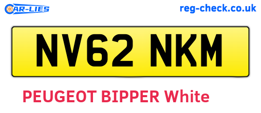 NV62NKM are the vehicle registration plates.