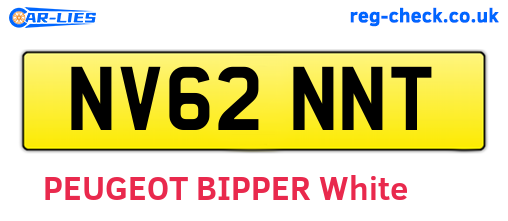 NV62NNT are the vehicle registration plates.