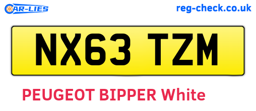 NX63TZM are the vehicle registration plates.