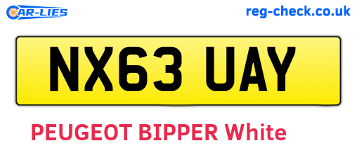 NX63UAY are the vehicle registration plates.