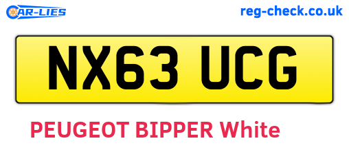 NX63UCG are the vehicle registration plates.
