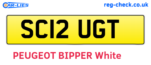 SC12UGT are the vehicle registration plates.