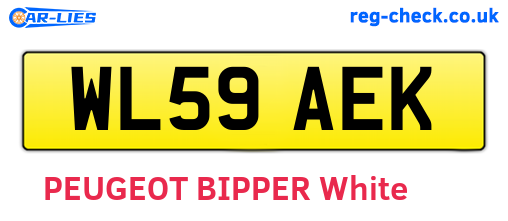 WL59AEK are the vehicle registration plates.