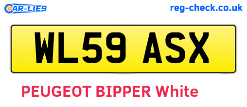 WL59ASX are the vehicle registration plates.