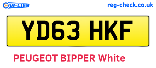 YD63HKF are the vehicle registration plates.