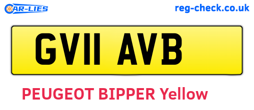 GV11AVB are the vehicle registration plates.