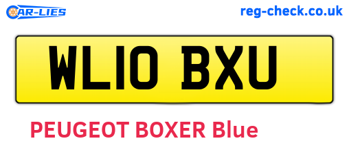 WL10BXU are the vehicle registration plates.
