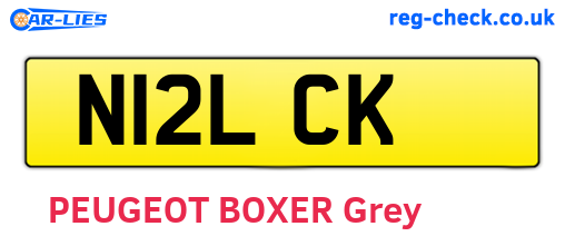 N12LCK are the vehicle registration plates.