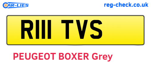 R111TVS are the vehicle registration plates.