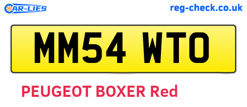 MM54WTO are the vehicle registration plates.