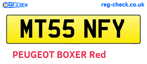 MT55NFY are the vehicle registration plates.