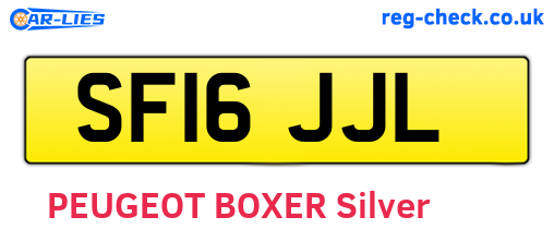 SF16JJL are the vehicle registration plates.