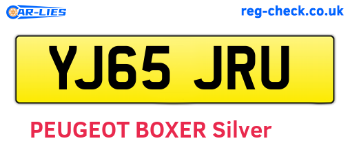 YJ65JRU are the vehicle registration plates.