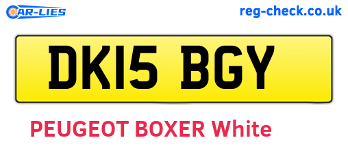 DK15BGY are the vehicle registration plates.