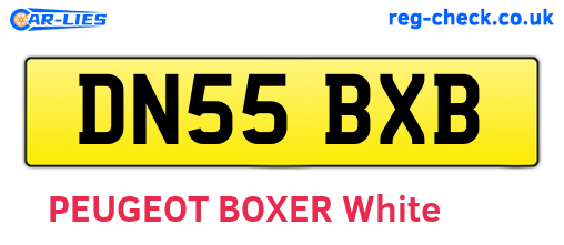 DN55BXB are the vehicle registration plates.