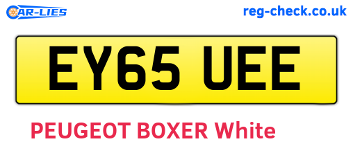 EY65UEE are the vehicle registration plates.