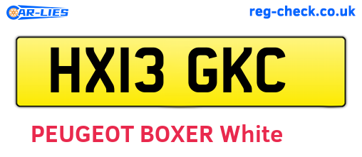 HX13GKC are the vehicle registration plates.