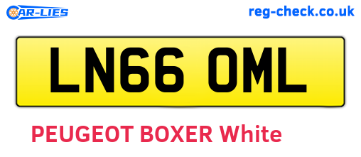 LN66OML are the vehicle registration plates.