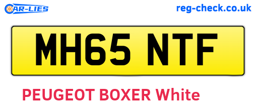 MH65NTF are the vehicle registration plates.