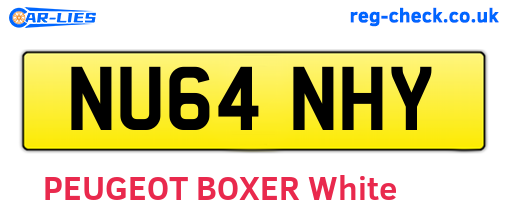 NU64NHY are the vehicle registration plates.