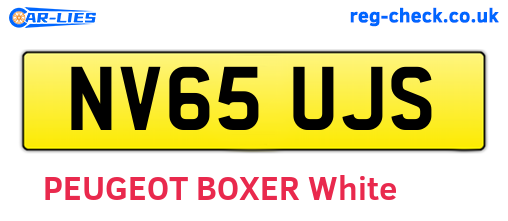 NV65UJS are the vehicle registration plates.