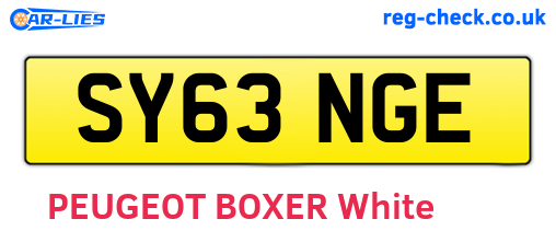 SY63NGE are the vehicle registration plates.