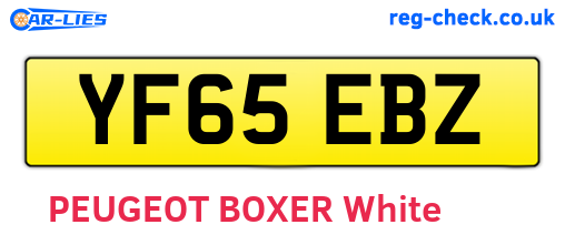 YF65EBZ are the vehicle registration plates.