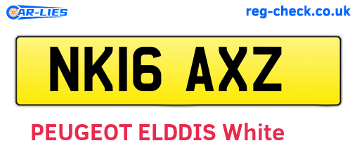 NK16AXZ are the vehicle registration plates.