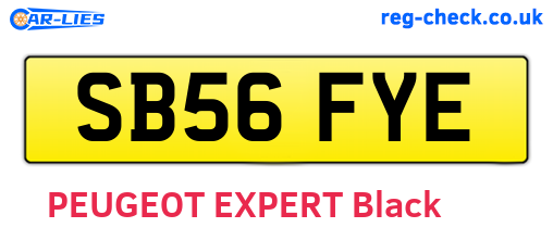 SB56FYE are the vehicle registration plates.