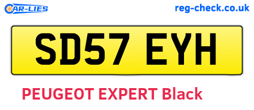 SD57EYH are the vehicle registration plates.
