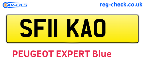 SF11KAO are the vehicle registration plates.