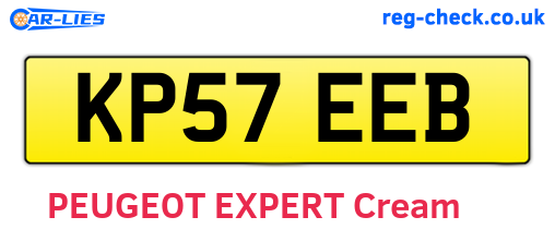 KP57EEB are the vehicle registration plates.