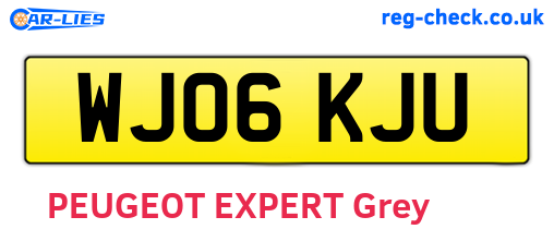 WJ06KJU are the vehicle registration plates.