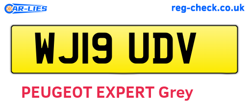 WJ19UDV are the vehicle registration plates.