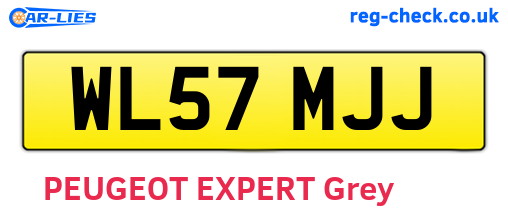 WL57MJJ are the vehicle registration plates.