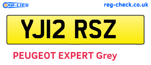 YJ12RSZ are the vehicle registration plates.