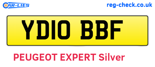 YD10BBF are the vehicle registration plates.
