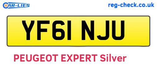 YF61NJU are the vehicle registration plates.