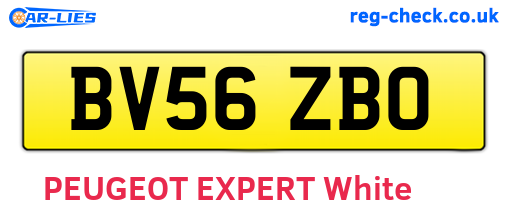 BV56ZBO are the vehicle registration plates.