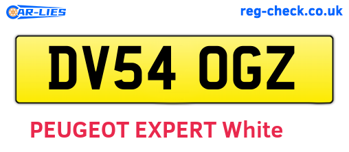 DV54OGZ are the vehicle registration plates.