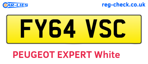 FY64VSC are the vehicle registration plates.