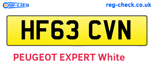 HF63CVN are the vehicle registration plates.