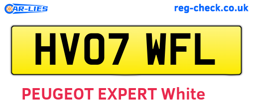 HV07WFL are the vehicle registration plates.